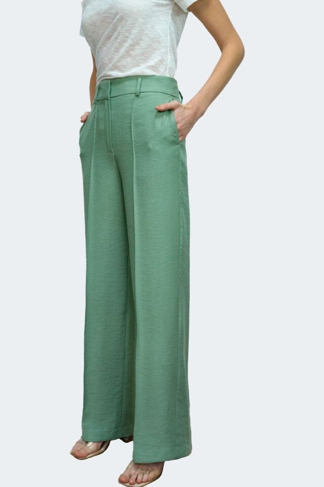 Kai Yeşil Gabardin Pantolon